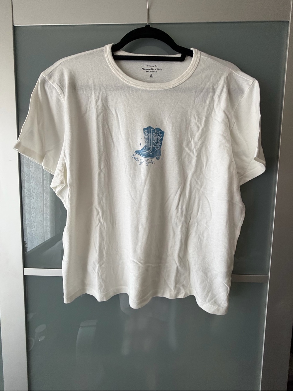 NWT Abercrombie & Fitch A&F Essentials Skimming Tee “Let’s Go Girls!”